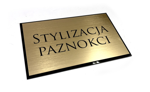 Szyld grawerowany, elegancki na plexi 30 x 20 cm Szyld grawerowany, elegancki na plexi 30 x 20 cm