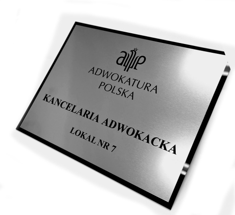 Szyld grawerowany, elegancki na plexi Szyld grawerowany, elegancki na plexi