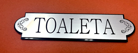 Tabliczka - TOALETA Tabliczka - TOALETA