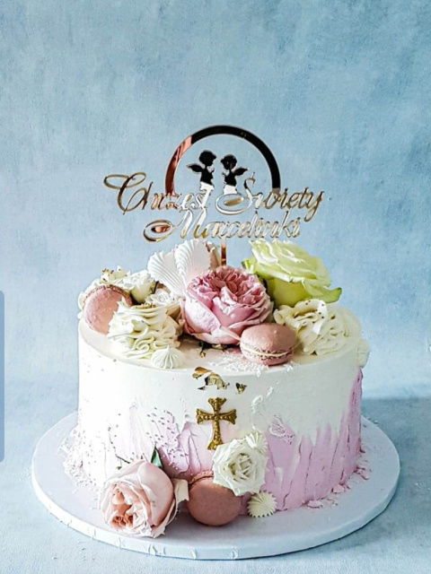 Toper na tort - Crzest Święty - LUSTRO ZŁOTE Toper na tort - Crzest Święty - LUSTRO ZŁOTE