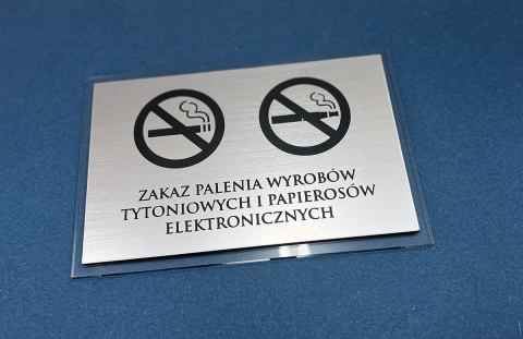 ZAKAZ PALENIA ! Tabliczka grawerowana elegancka na plexi ! ZAKAZ PALENIA ! Tabliczka grawerowana elegancka na plexi !