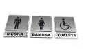 3 tabliczki - Toaleta damska, męska i niepełnosprawny