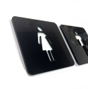 Piktogram Toaleta damska i męska z plexi