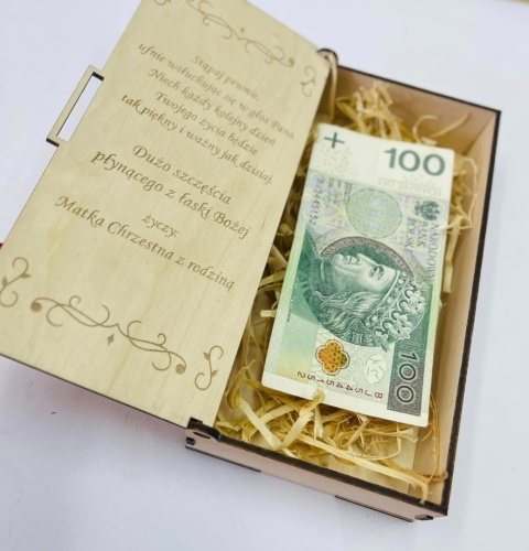 Pudełko na pieniądze prezent PAMIĄTKA KOMUNIA ŚW. Pudełko na pieniądze prezent PAMIĄTKA KOMUNIA ŚW.