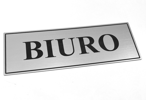 Tabliczka grawerowana BIURO 25 X 8 cm Tabliczka grawerowana BIURO 25 X 8 cm