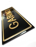 Tabliczka na drzwi GABINET - LUX GOLD BLACK