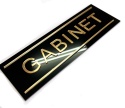 Tabliczka na drzwi GABINET - LUX GOLD BLACK