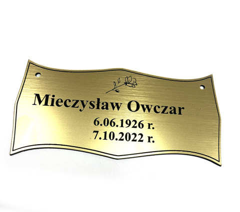Tabliczka na urnę Tabliczka złota grawerowana! Tabliczka na urnę Tabliczka złota grawerowana!