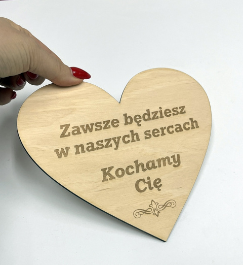 Tabliczka - życzenia w kształcie serca Tabliczka - życzenia w kształcie serca