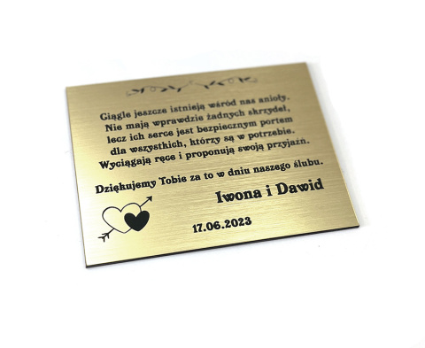 Grawerowana tabliczka z życzeniami - dowolna personalizacja! Grawerowana tabliczka z życzeniami - dowolna personalizacja!