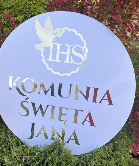 Komunia personalizowana tablica powitalna Komunia personalizowana tablica powitalna