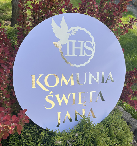 Komunia personalizowana tablica powitalna Komunia personalizowana tablica powitalna