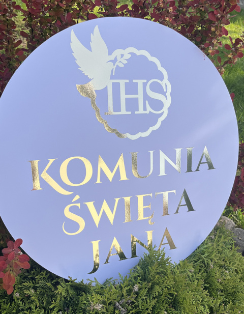 Komunia personalizowana tablica powitalna Komunia personalizowana tablica powitalna