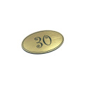 Numerek na drzwi , 5 x 3 cm złoty szczotkowany - 30 - lub dowolna cyfra