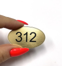 Numerek na drzwi , 5 x 3 cm złoty szczotkowany - 30 - lub dowolna cyfra
