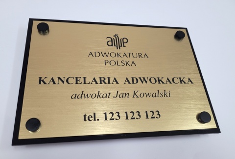 Szyld grawerowany, elegancki na plexi 40 x 30 cm