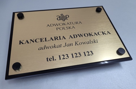 Szyld grawerowany, elegancki na plexi 40 x 30 cm