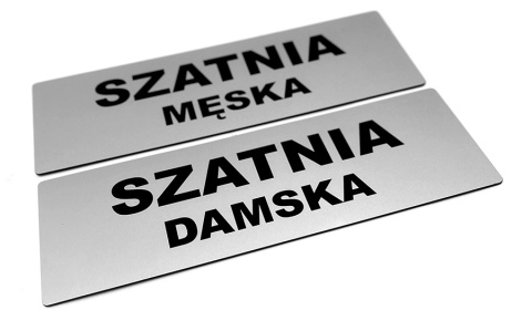 TABLICZKA SZATNIA DAMSKA I MĘSKA 2 SZT
