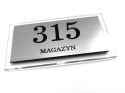 Tabliczka 12x7 cm Laminat + plexi Grawer