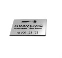 Tabliczka 5x3 cm z dowolnym grawerem - srebro szczotkowane 100 szt