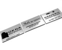 Tabliczka 5x3 cm z dowolnym grawerem - srebro szczotkowane 100 szt