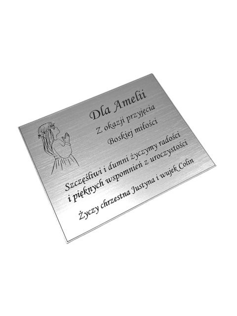 Tabliczka Kartka z życzeniami grawerowana Tabliczka Kartka z życzeniami grawerowana