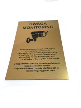 Tabliczka - MONITORING - RODO
