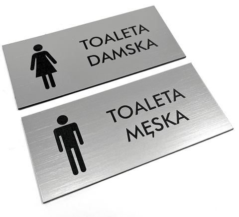 Tabliczka Toaleta damska i męska komplet Tabliczka Toaleta damska i męska komplet