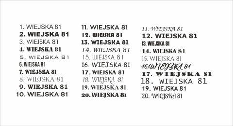 Tabliczka adresowa na działkę 20x15 cm numer domu ulica srebro szczotkowane grawer
