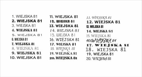 Tabliczka adresowa - numer na dom Tabliczka adresowa - numer na dom