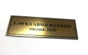Tabliczka grawerowana 25x8 cm złota odporna na warunki atmosferyczne