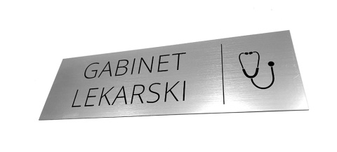 Tabliczka na drzwi GABINET LEKARSKI z grafiką Tabliczka na drzwi GABINET LEKARSKI z grafiką