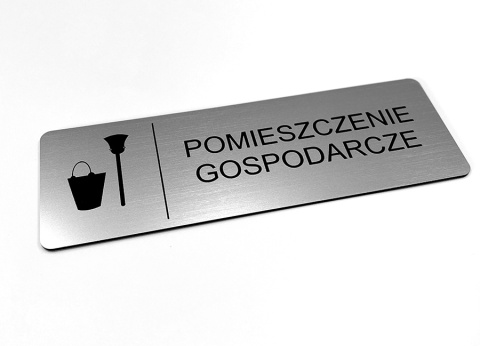 Tabliczka na drzwi Pomieszczenie gospodarcze - grawerowana Tabliczka na drzwi Pomieszczenie gospodarcze - grawerowana