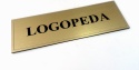 Tabliczka na drzwi z napisem LOGOPEDA