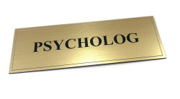 Tabliczka na drzwi z napisem PSYCHOLOG