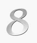 Numer na drzwi - dowolna cyfra lub litera - elegancka ! 8 cm