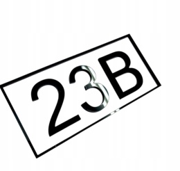 Numerek na drzwi- numer domu lub mieszkania z plexi 23x10 cm -połysk