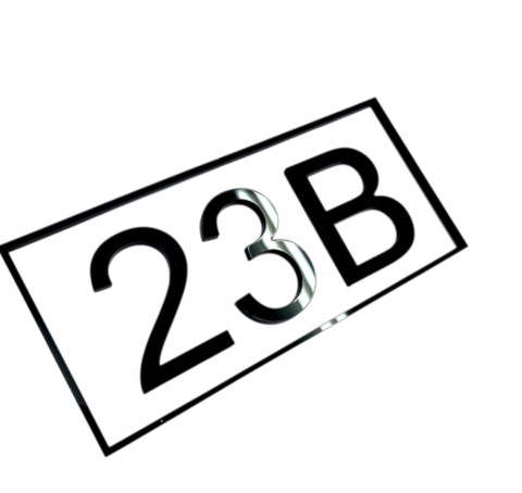 Numerek na drzwi- numer domu lub mieszkania z plexi 23x10 cm -połysk