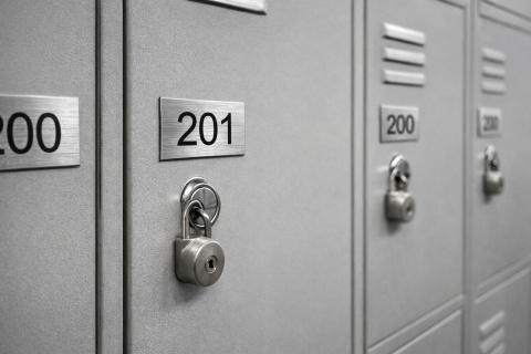 Numerek na szafkę lub drzwi 4 x 2,5 cm, srebro szczotkowane ! Grawer