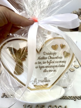 Personalizowana statuetka serce – podziękowanie na Komunię - Chrzest
