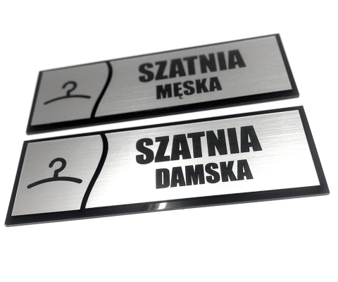 Tabliczka Szatnia damska i męska – komplet