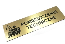 Tabliczka na drzwi - POMIESZCZENIE TECHNICZNE